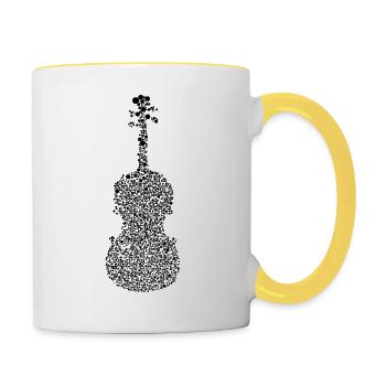 Cello - Tasse zweifarbig - Weiß/Gelb - Rechts