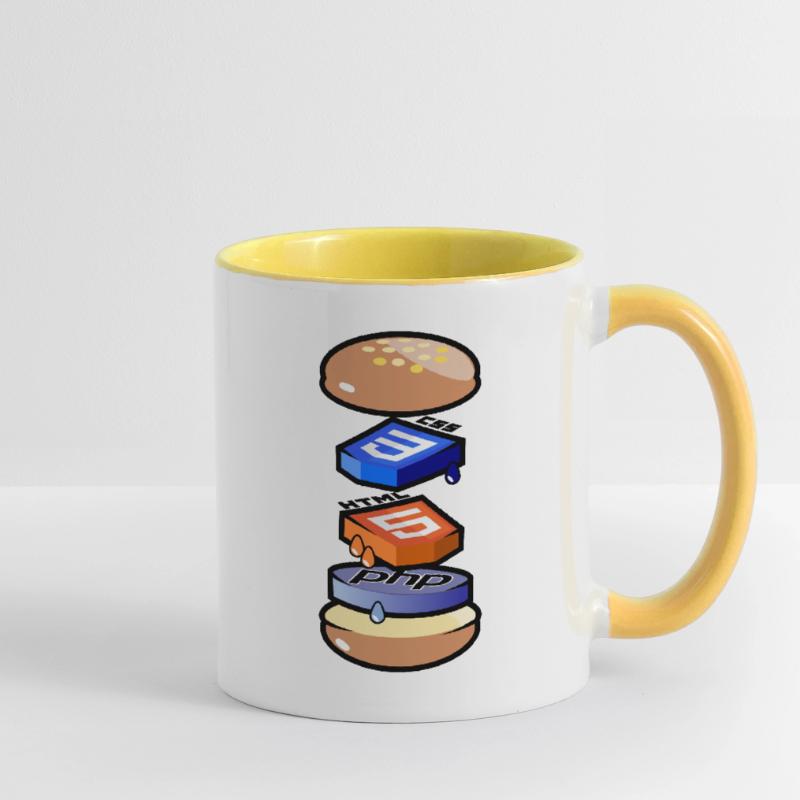 Computerprogrammierer in HTML, CSS und PHP Tasse zweifarbig