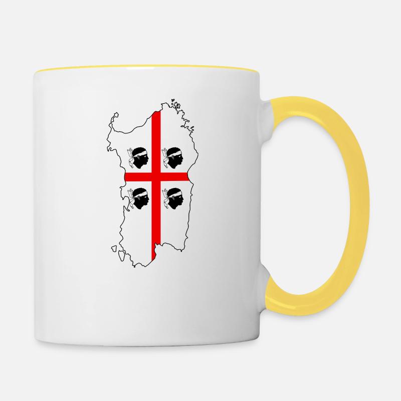 Sardaigne I Sardaigne - Mug contrasté - blanc/jaune