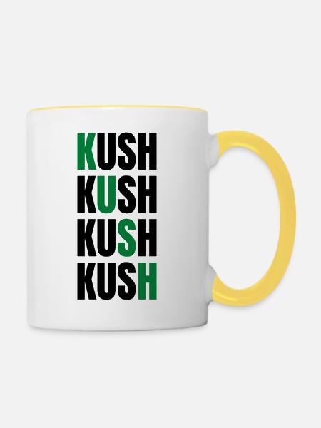 Kush - Tasse zweifarbig - Weiß/Gelb