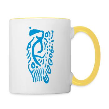 Viking Tribal - Mug contrasté - blanc/jaune - Droite