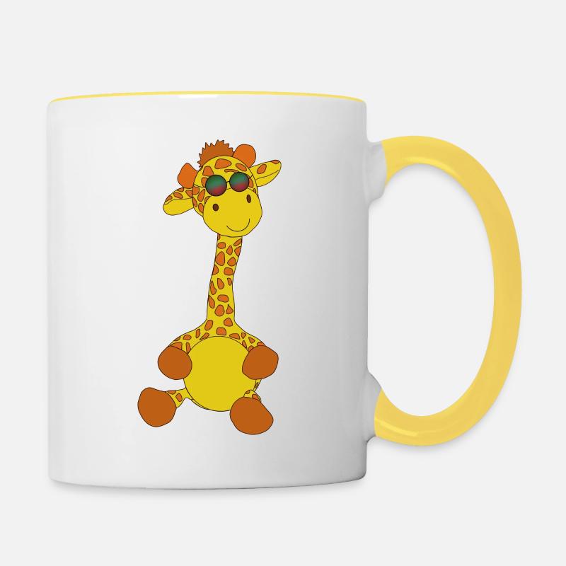 Giraffe - Contrasting Mug - white/yellow