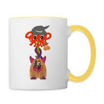 GUTE ZEIT - Tasse zweifarbig - Weiß/Gelb - Rechts