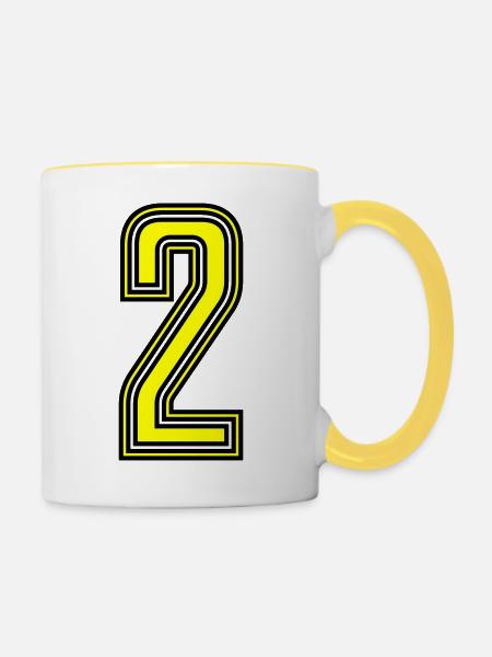 2 - Tasse zweifarbig - Weiß/Gelb