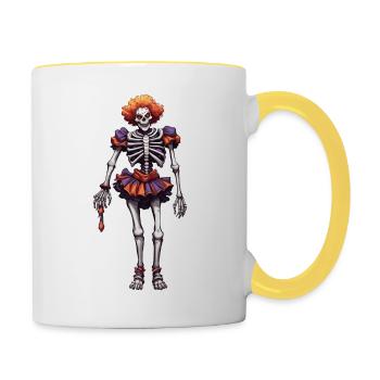 Clown / Circus / Carnival / Carnival / Playful - Contrasting Mug - white/yellow - Right
