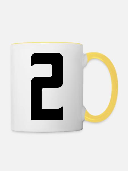 2 - Tasse zweifarbig - Weiß/Gelb