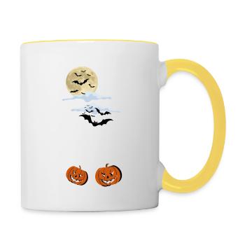 The night before Halloween - Contrasting Mug - white/yellow - Right
