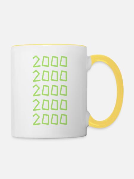 2000 - Tasse zweifarbig - Weiß/Gelb
