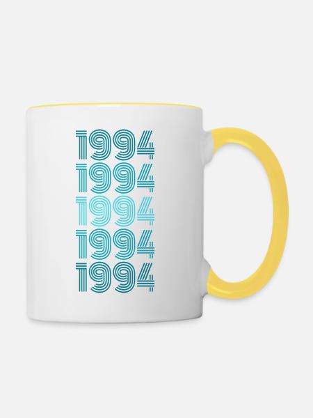 1994 - Tasse zweifarbig - Weiß/Gelb