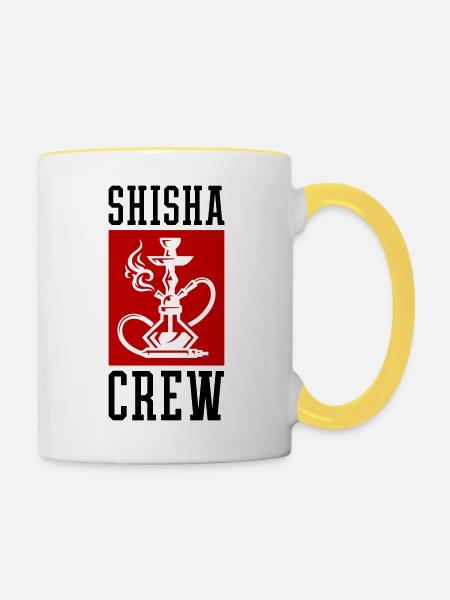 Shisha Crew - Tasse zweifarbig - Weiß/Gelb