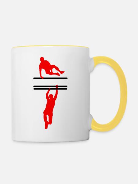 OCR Custom – Anpassbares Design - Tasse zweifarbig - Weiß/Gelb