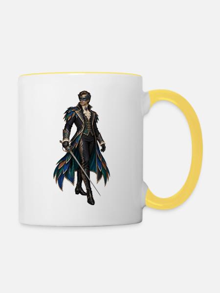 Federklingen-Marschall Fantasielook - Tasse zweifarbig - Weiß/Gelb