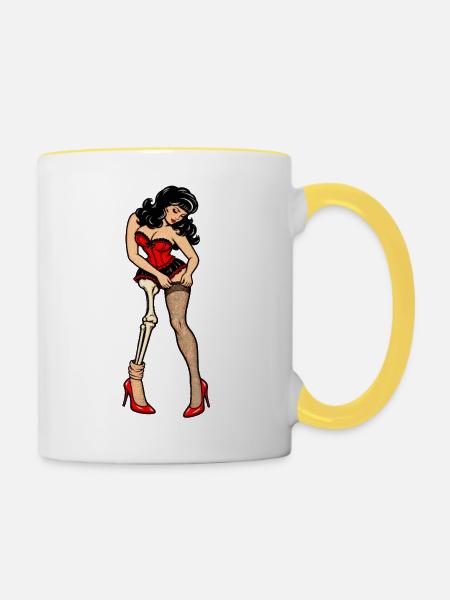 BARES BOUDOIR - Tasse zweifarbig - Weiß/Gelb