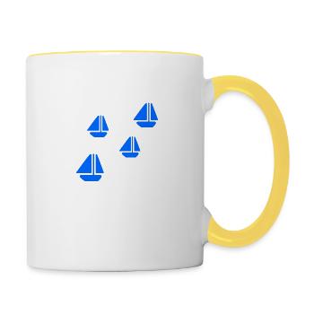 SEGELBOOTE - Tasse zweifarbig - Weiß/Gelb - Rechts