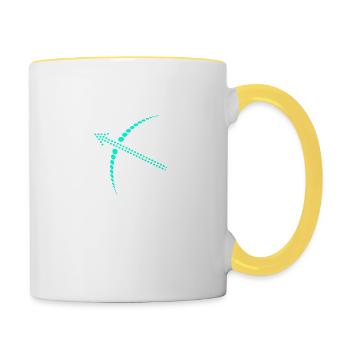 Bow and arrow - Contrasting Mug - white/yellow - Right