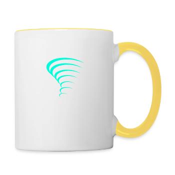 Tornado Design - Tasse zweifarbig - Weiß/Gelb - Rechts