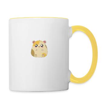 Hamster Mama - Tasse zweifarbig - Weiß/Gelb - Rechts