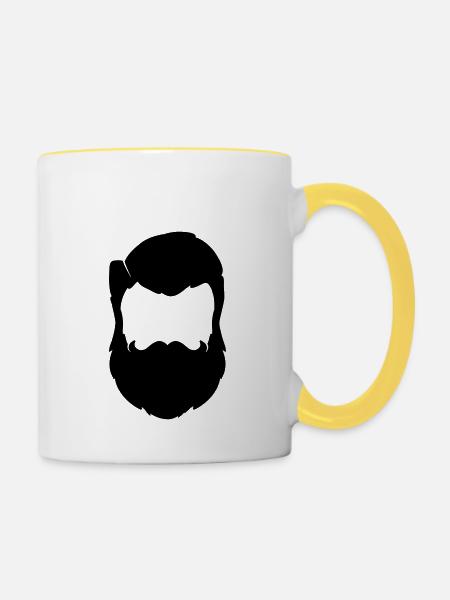 beard - Tasse zweifarbig - Weiß/Gelb