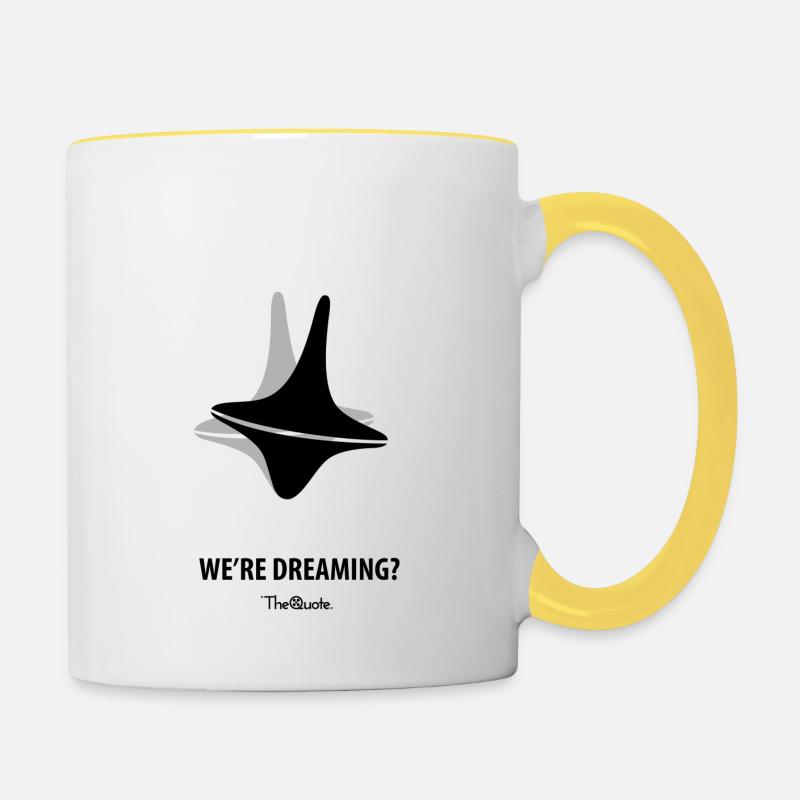 Début - Mug contrasté - blanc/jaune