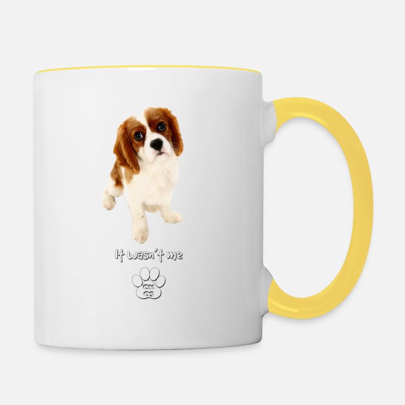 Ce n'était pas moi - Mug contrasté - blanc/jaune