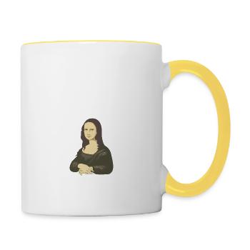 Mona Lisa - Contrasting Mug - white/yellow - Right