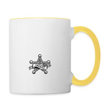 shérif - Mug contrasté - blanc/jaune - Droite