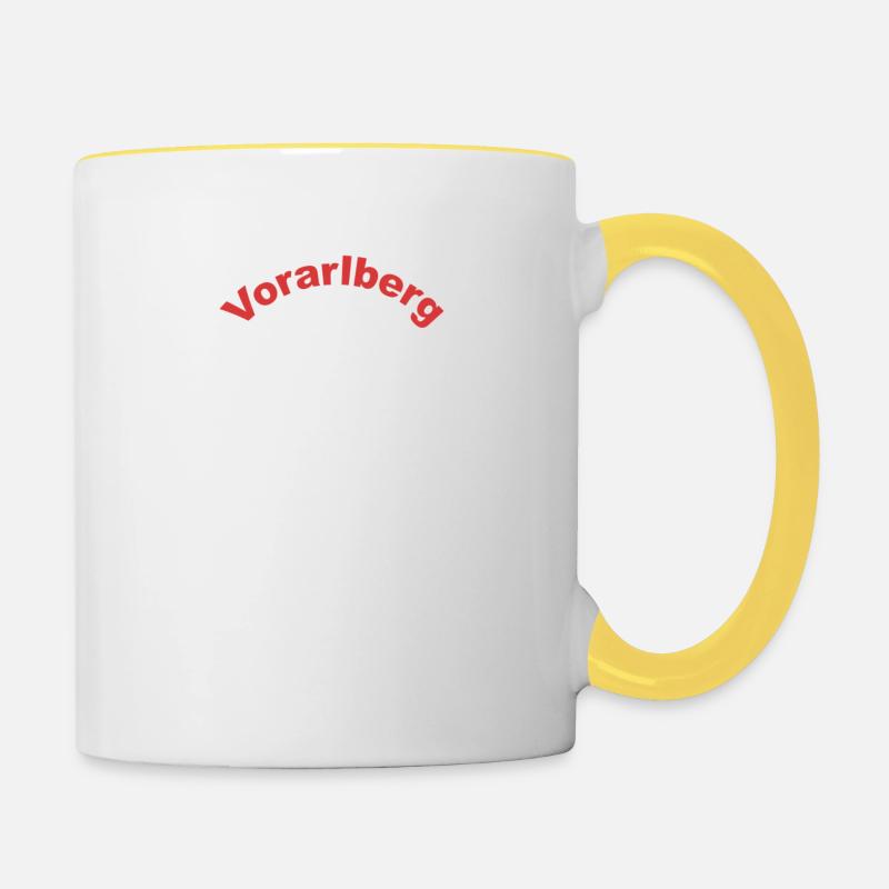 Vorarlberg - Tasse zweifarbig - Weiß/Gelb