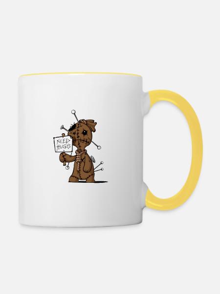NeedHugs - Tasse zweifarbig - Weiß/Gelb