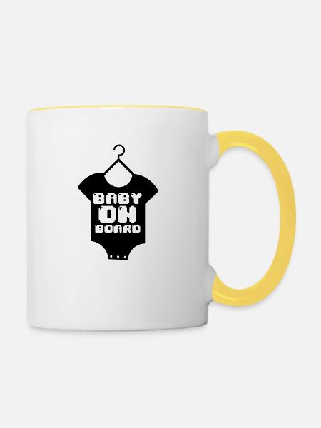 Babyeinstieg - Tasse zweifarbig - Weiß/Gelb