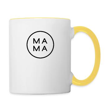 MAMA - Tasse zweifarbig - Weiß/Gelb - Rechts