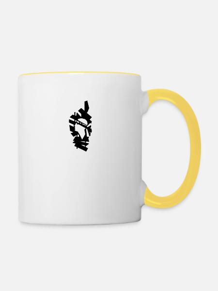 Korsischer Moorkopf - Tasse zweifarbig - Weiß/Gelb