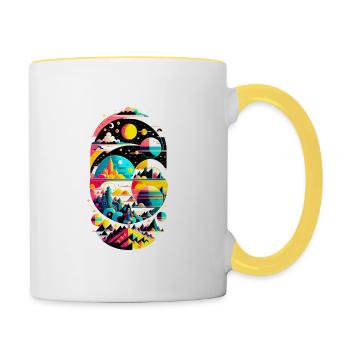 Cosmic Landscape 02 - Contrasting Mug - white/yellow - Right