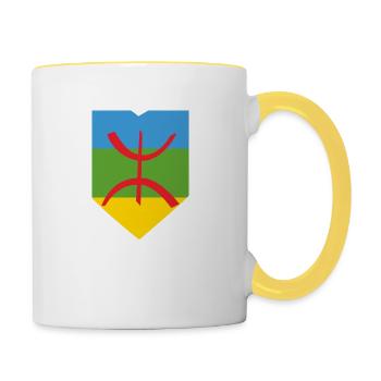 Amazigh - Mug contrasté - blanc/jaune - Droite