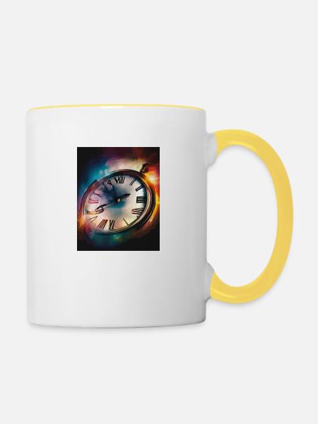 ZEITREISENDE - Tasse zweifarbig - Weiß/Gelb