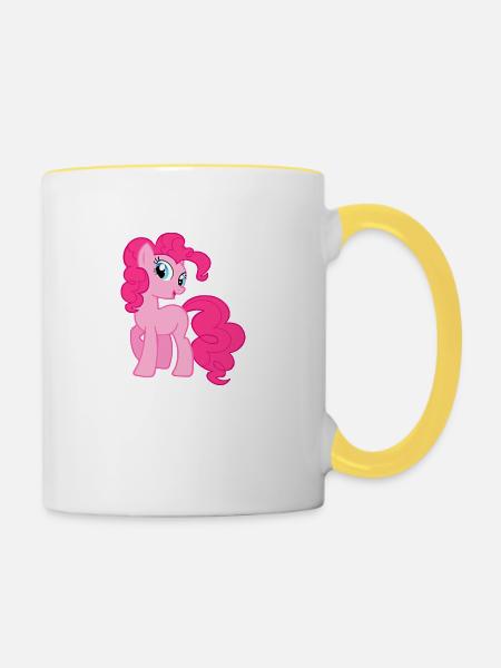 Funny Pony - Tasse zweifarbig - Weiß/Gelb