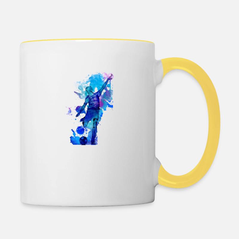 Soccer - Contrasting Mug - white/yellow