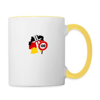 FREE RIDE FOR FREE CITIZENS No speed limit - Contrasting Mug - white/yellow - Right