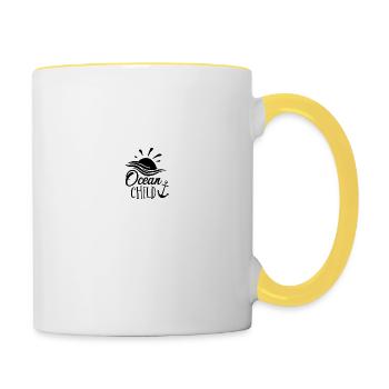 Ocean child - Contrasting Mug - white/yellow - Right