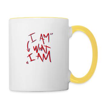 i am what i am - Contrasting Mug - white/yellow - Right