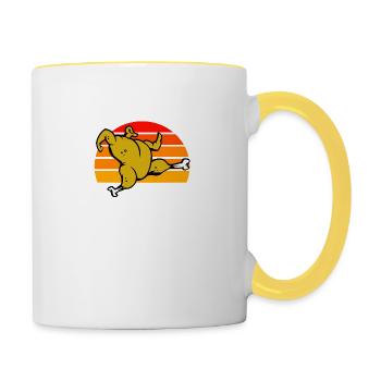 Roast Chicken Sunset - Contrasting Mug - white/yellow - Right