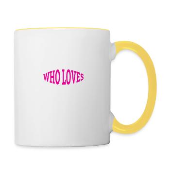 Feldhockey Damen Hockey Mädchen Hockeyspielerin - Tasse zweifarbig - Weiß/Gelb - Rechts