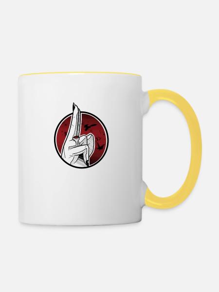 Main manga & crows - Contrasting Mug - white/yellow