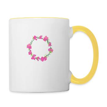 Smash the patriarche féministe le cadeau - Mug contrasté - blanc/jaune - Droite