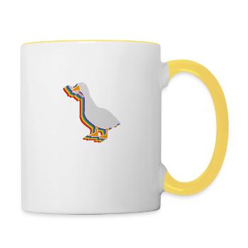 Be gay do crime LGBT Geschenk Pride Rechte - Tasse zweifarbig - Weiß/Gelb - Rechts