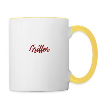 serial griller - Tasse zweifarbig - Weiß/Gelb - Rechts