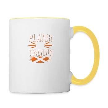 fieldhockey hockey - Tasse zweifarbig - Weiß/Gelb - Rechts