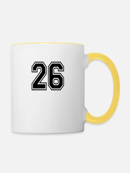 26 - Tasse zweifarbig - Weiß/Gelb