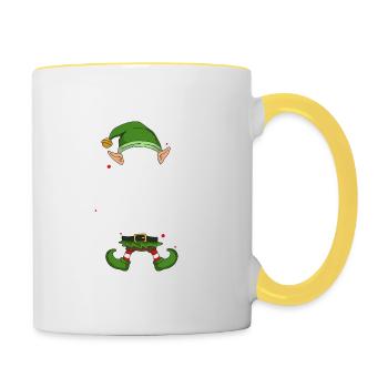 Le groupe familial Mama Elf Party Matching Mother - Mug contrasté - blanc/jaune - Droite