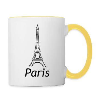 paris - Tasse zweifarbig - Weiß/Gelb - Rechts