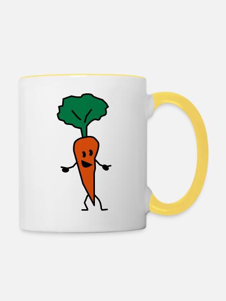 carrot - Tasse zweifarbig - Weiß/Gelb